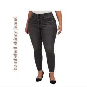 Torrid dark gray bombshell skinny jeans